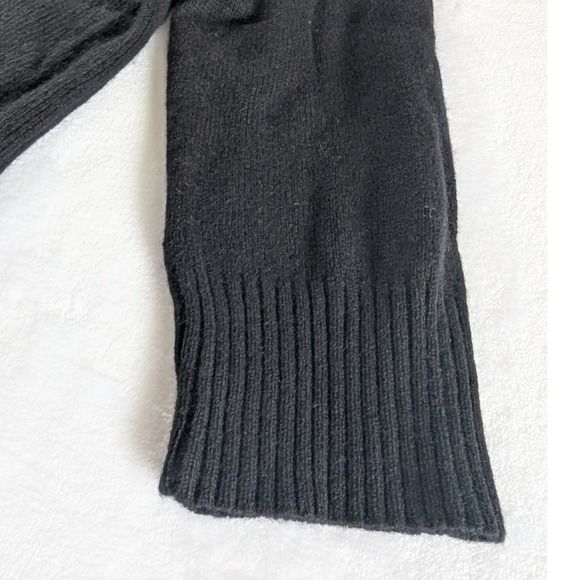 VTG Y2K Lucky Brand Black Embroidered Floral Button Up Cardigan Sweater Womens M - Picture 5 of 7